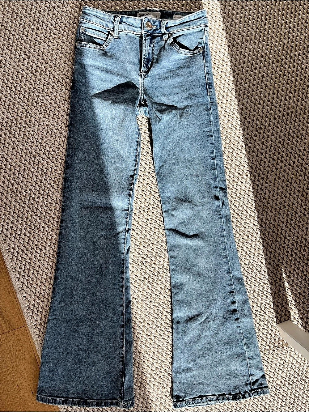 Garage Low Rise Flare Jean Blue